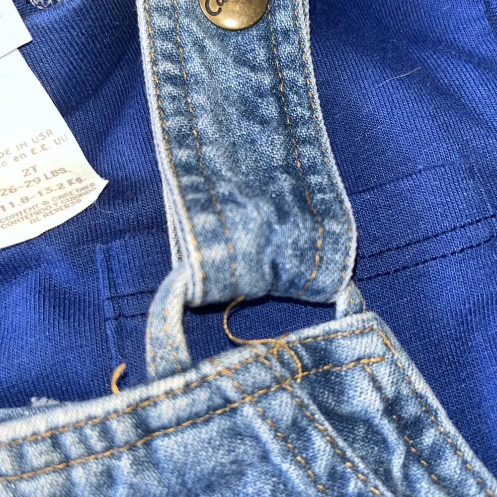 Vintage 1980's Carters Overalls And T Shirt. 24‎ Months, 2T. Denim outfit